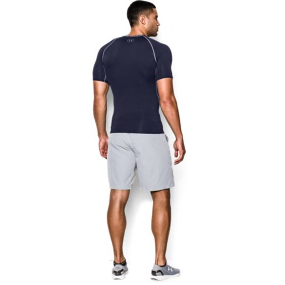 Men's UA HeatGear® Armour Short Sleeve Compression Shirt - Midnight Navy (410) - Picture 3 of 8